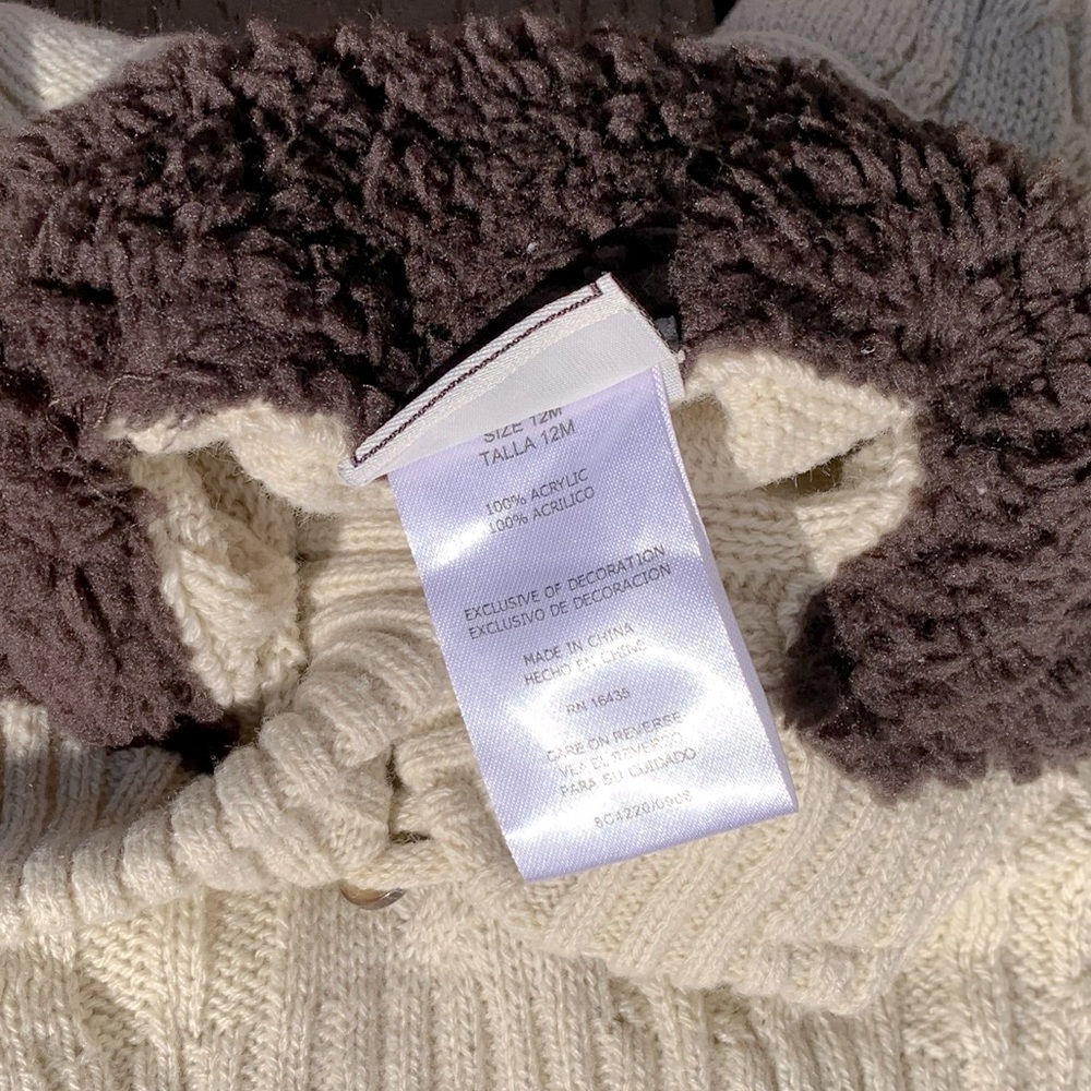LITTLE REBELS ELBOW PATCH SWEATER SIZE 12M NWT! - Picture 4 of 4